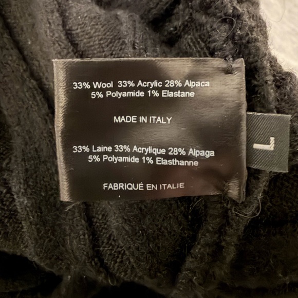 Proenza Schouler Big Wavy Asymmetrical Sweater Orig $1090 Black size L - Picture 5 of 6